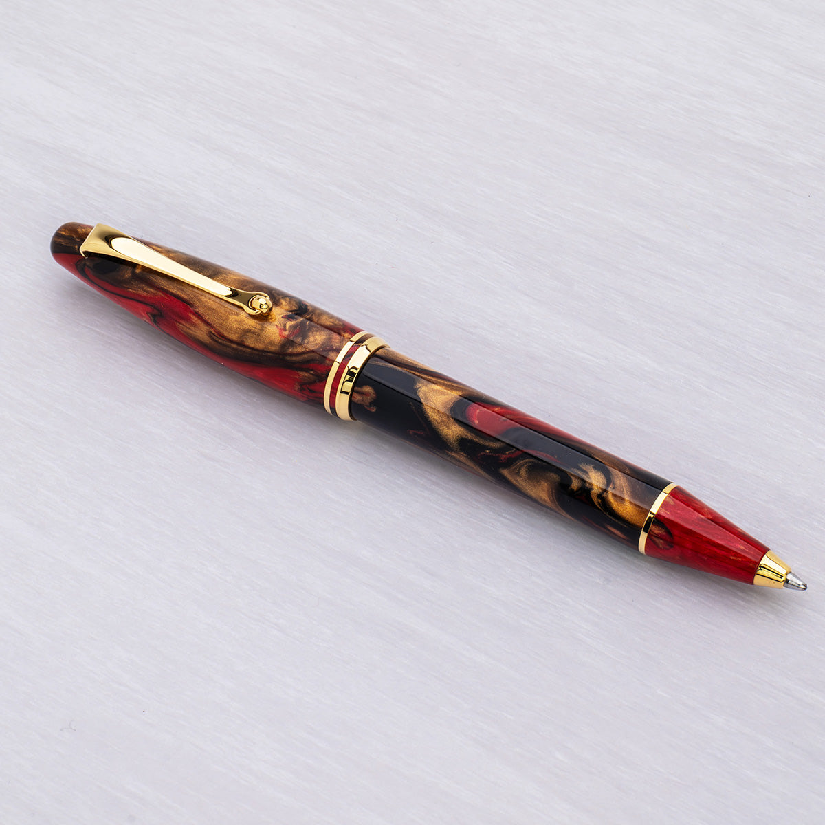 Maiora Ultra Ogiva Ballpoint Pen - Golden Rule - Gold Trim-Pen Boutique Ltd