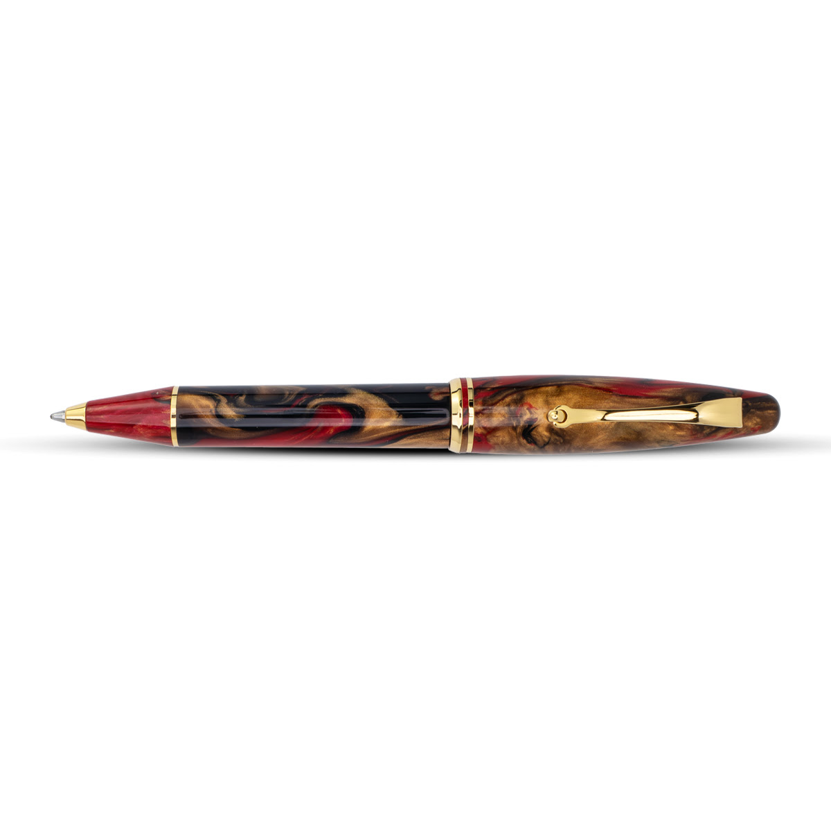 Maiora Ultra Ogiva Ballpoint Pen - Golden Rule - Gold Trim-Pen Boutique Ltd