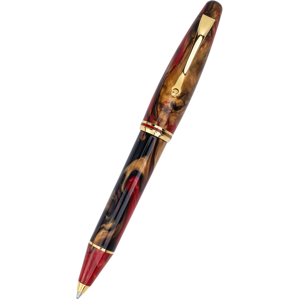 Maiora Ultra Ogiva Ballpoint Pen - Golden Rule - Gold Trim-Pen Boutique Ltd