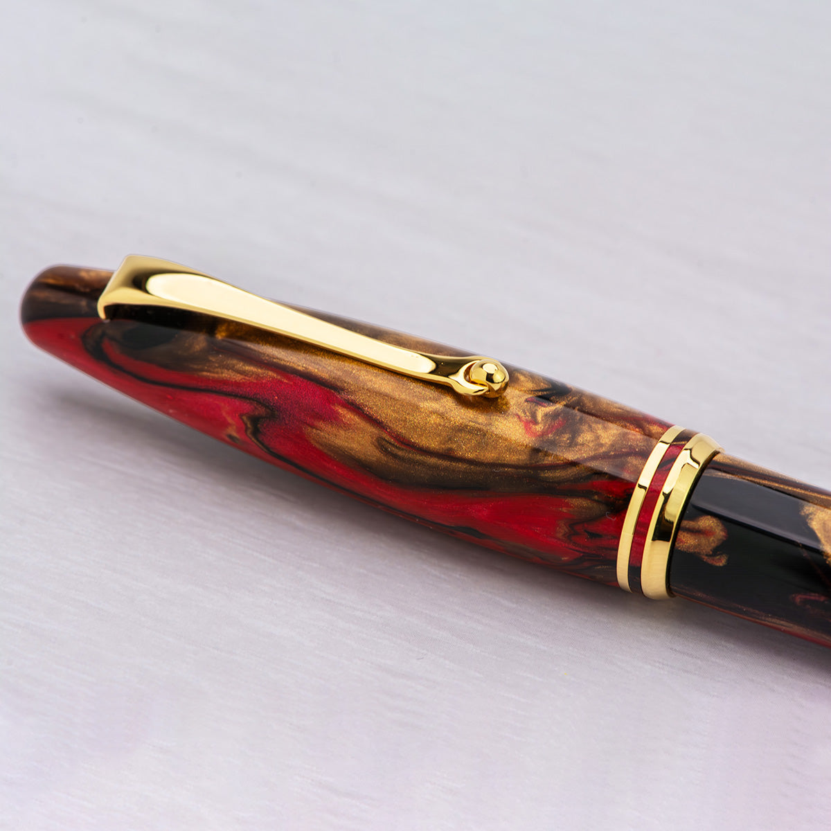 Maiora Ultra Ogiva Fountain Pen - Golden Rule - Gold Trim - 14K Gold Nib-Pen Boutique Ltd