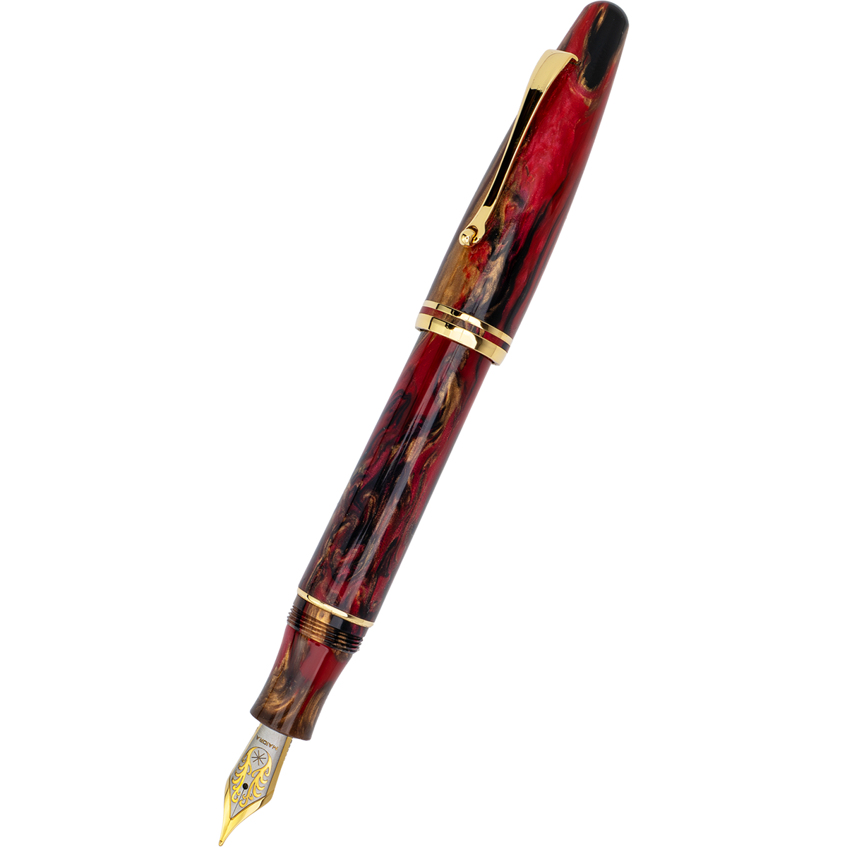 Maiora Ultra Ogiva Fountain Pen - Golden Rule - Gold Trim - Stainless Steel Nib-Pen Boutique Ltd