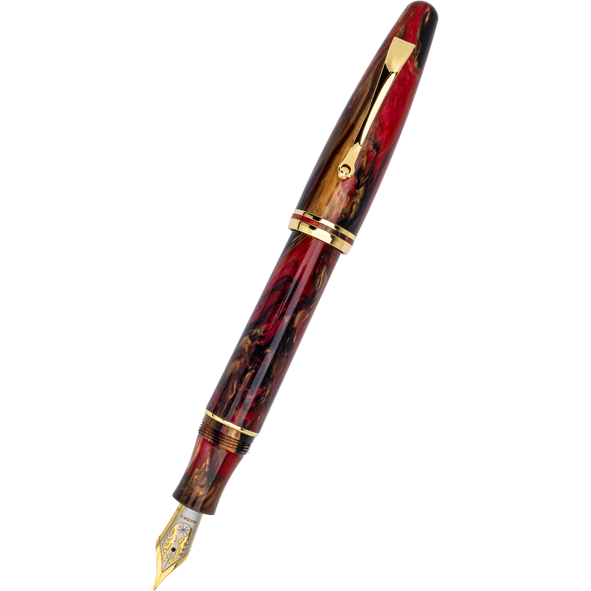 Maiora Ultra Ogiva Fountain Pen - Golden Rule - Gold Trim - Stainless Steel Nib-Pen Boutique Ltd
