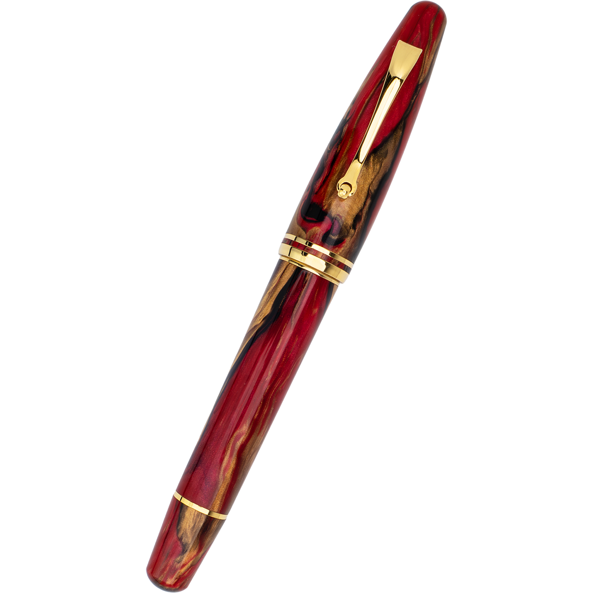 Maiora Ultra Ogiva Rollerball Pen - Golden Rule - Gold Trim-Pen Boutique Ltd
