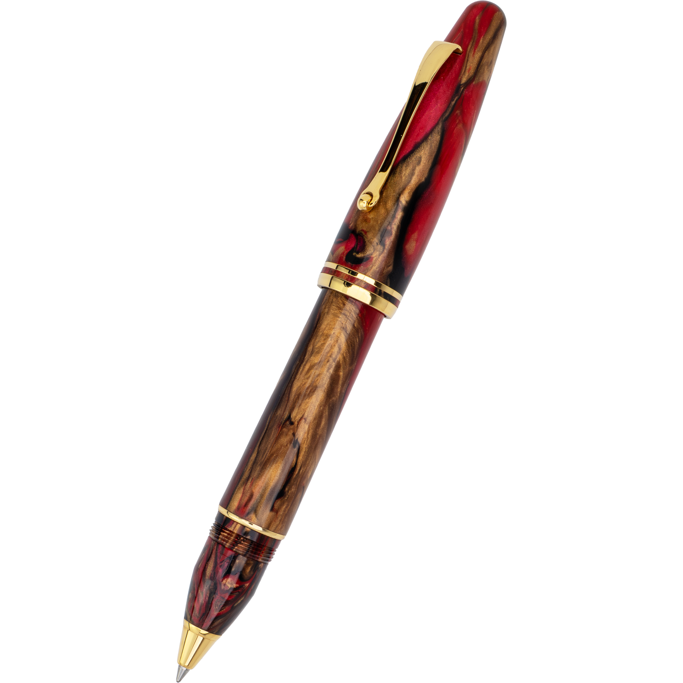 Maiora Ultra Ogiva Rollerball Pen - Golden Rule - Gold Trim-Pen Boutique Ltd