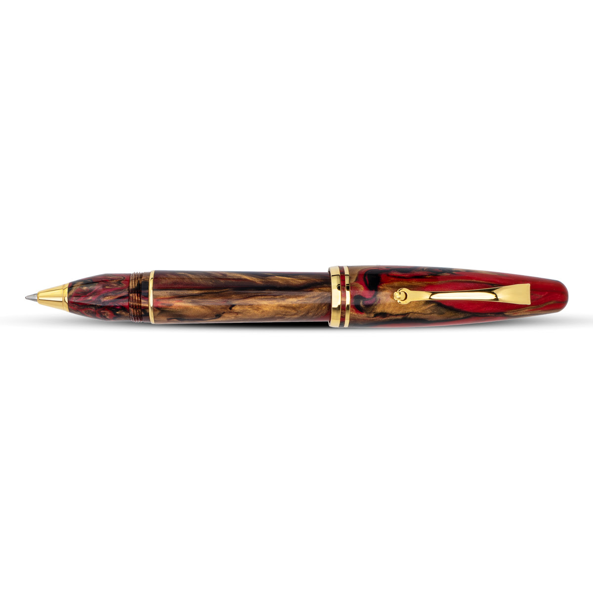 Maiora Ultra Ogiva Rollerball Pen - Golden Rule - Gold Trim-Pen Boutique Ltd