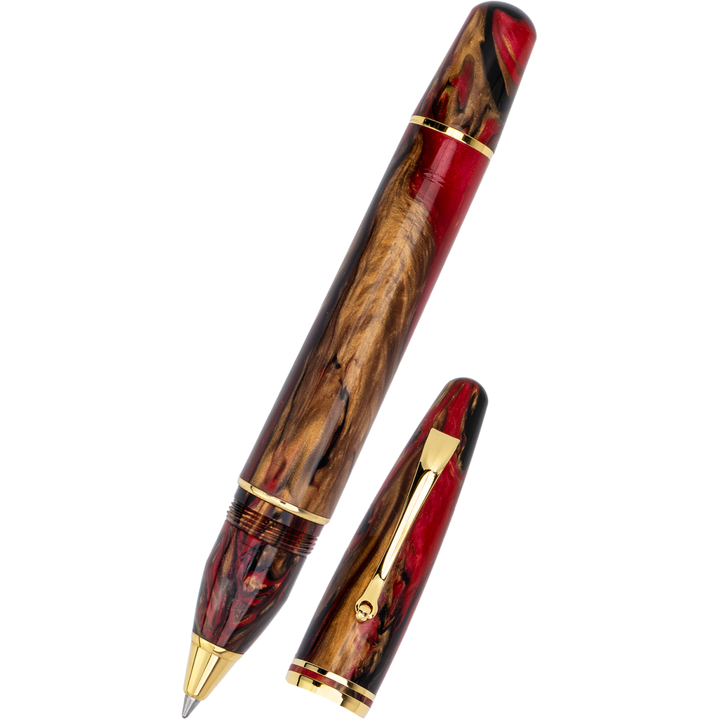 Maiora Ultra Ogiva Rollerball Pen - Golden Rule - Gold Trim-Pen Boutique Ltd