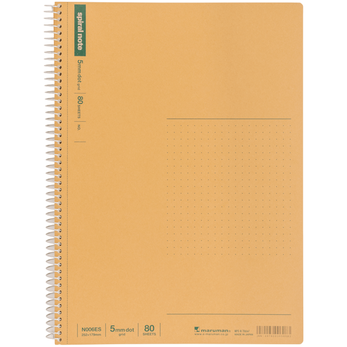 Maruman Spiral Note Basic Notebook - B5 - 80 Sheets - Pen Boutique Ltd