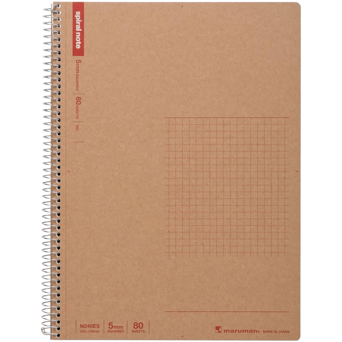 Maruman Spiral Note Basic Notebook - B5 - 80 Sheets - Pen Boutique Ltd