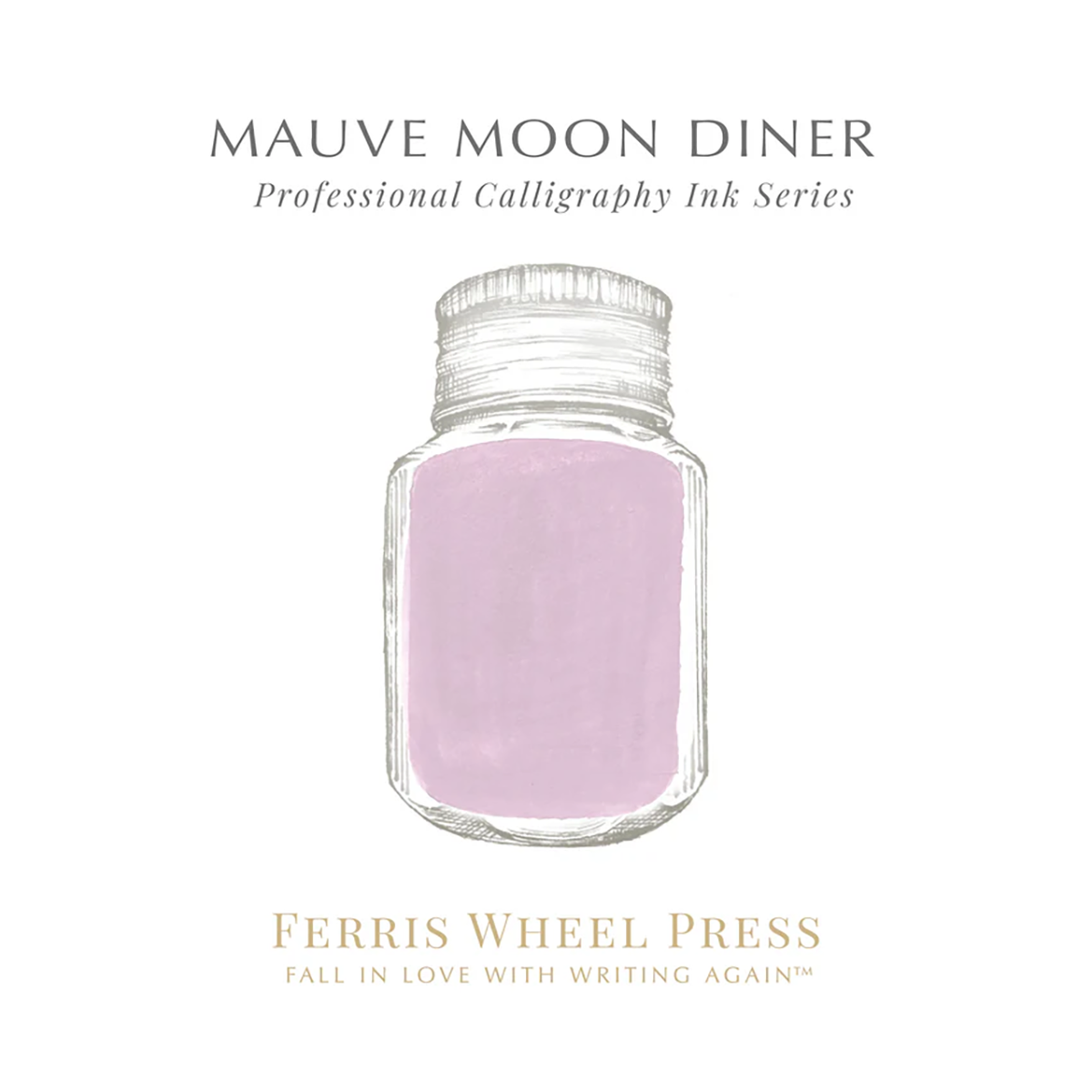 Ferris Wheel Press Calligraphy Ink Bottle - Mauve Moon Diner - 28ml-Pen Boutique Ltd