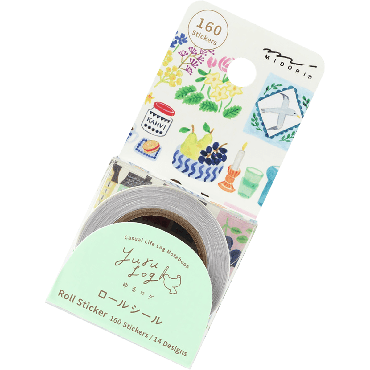 Midori Roll Sticker - Yuru Log Stamps - Pen Boutique Ltd