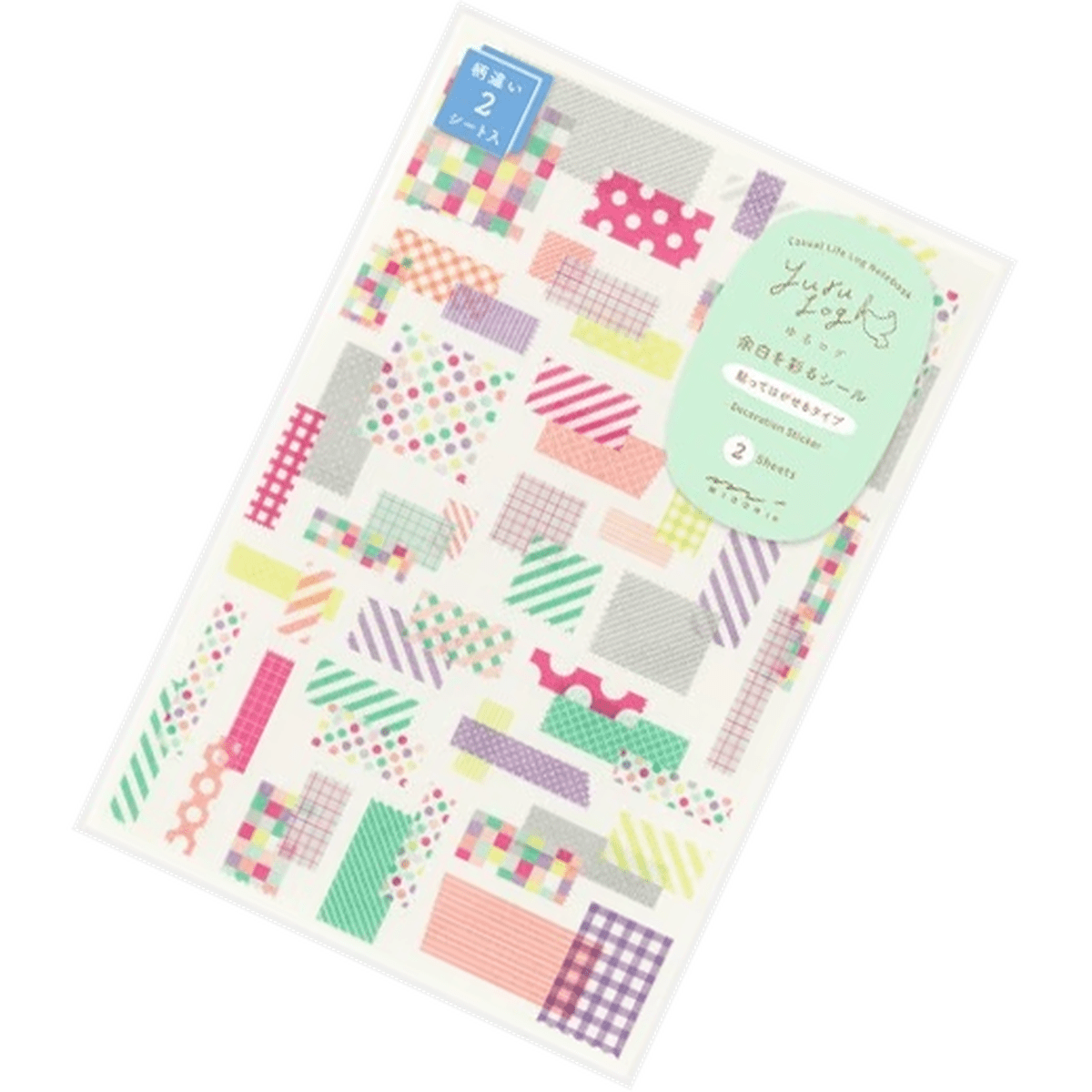 Midori Sticker Sheet - Yuru Log Collage Tape - Pen Boutique Ltd