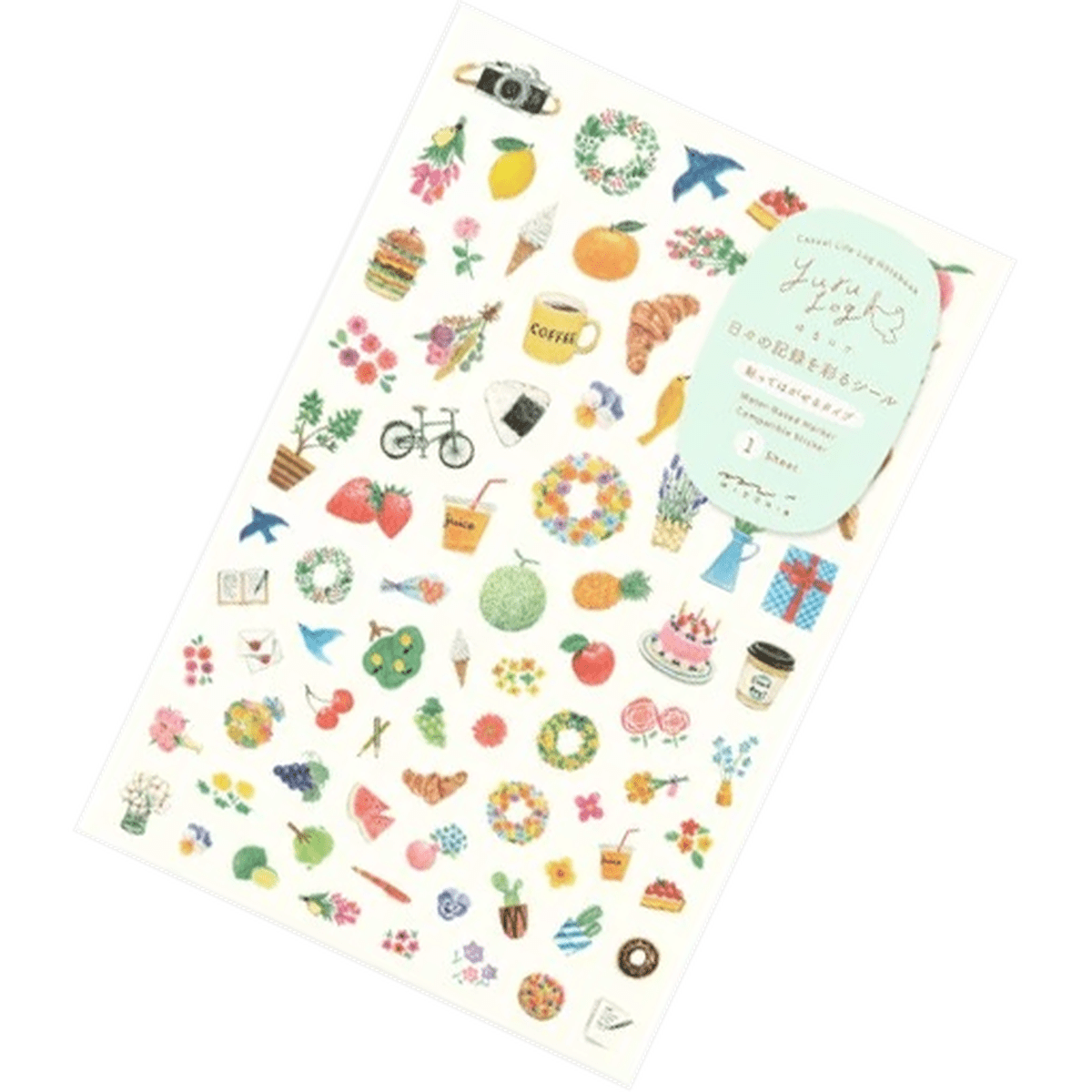 Midori Sticker Sheet - Yuru Log Motif - Pen Boutique Ltd