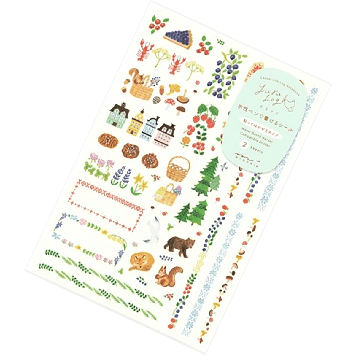 Midori Sticker Sheet - Yuru Log Scandinavia - Pen Boutique Ltd