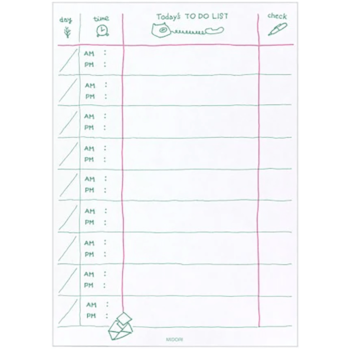 Midori To Do Memo Pad - Job - Pen Boutique Ltd