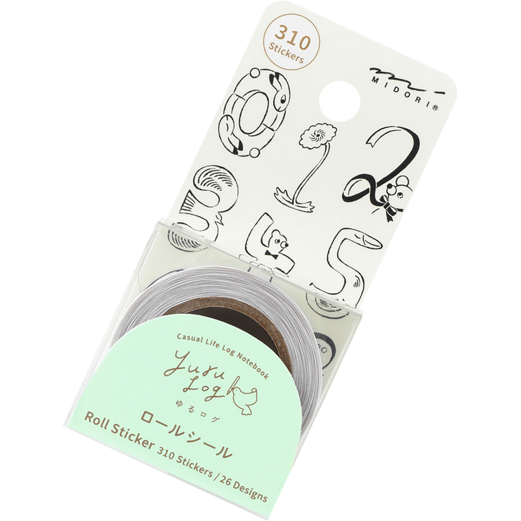 Midori Roll Sticker - Yuru Log Numbers