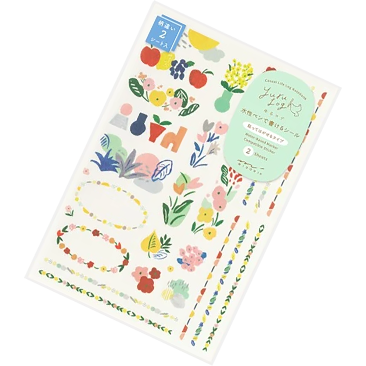 Midori Sticker Sheet - Yuru Log Motif Textile