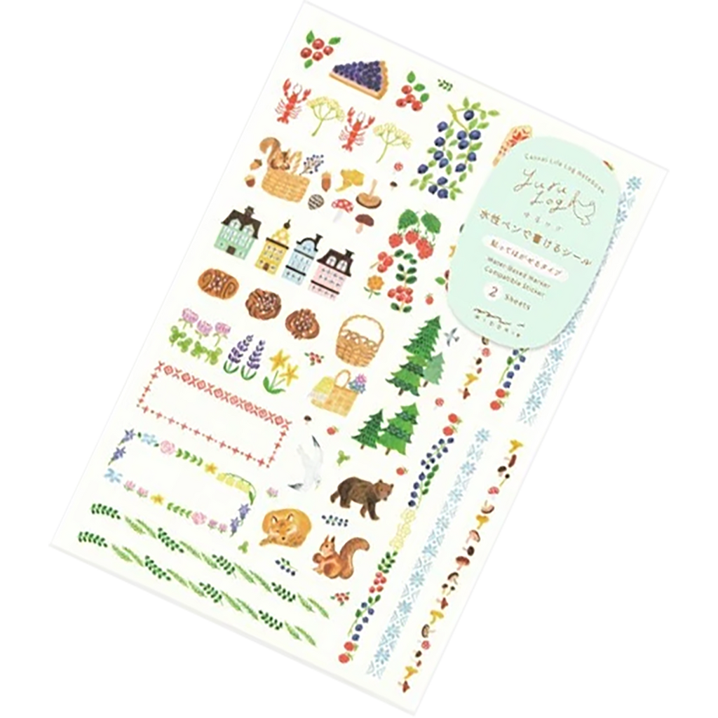 Midori Sticker Sheet - Yuru Log Scandinavia