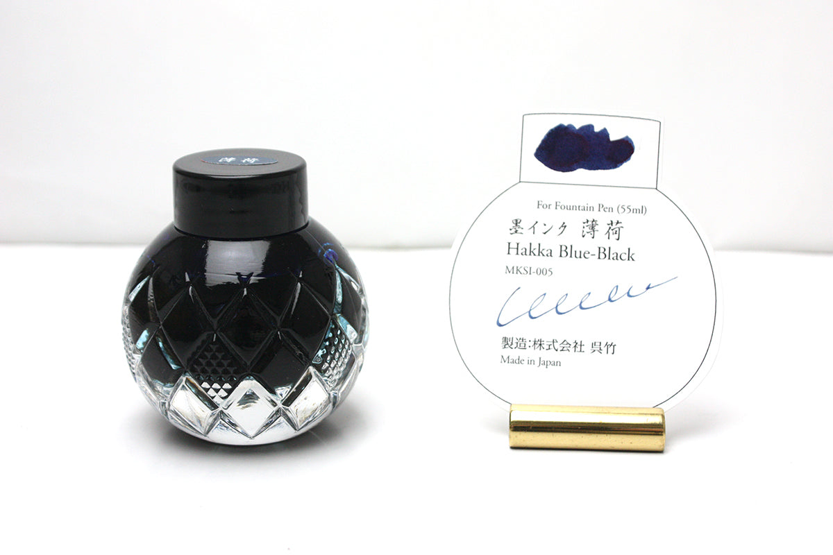Mitasanshodo Traditional Scent Ink Bottle - Hakka Blue-Black - 55ml-Pen Boutique Ltd