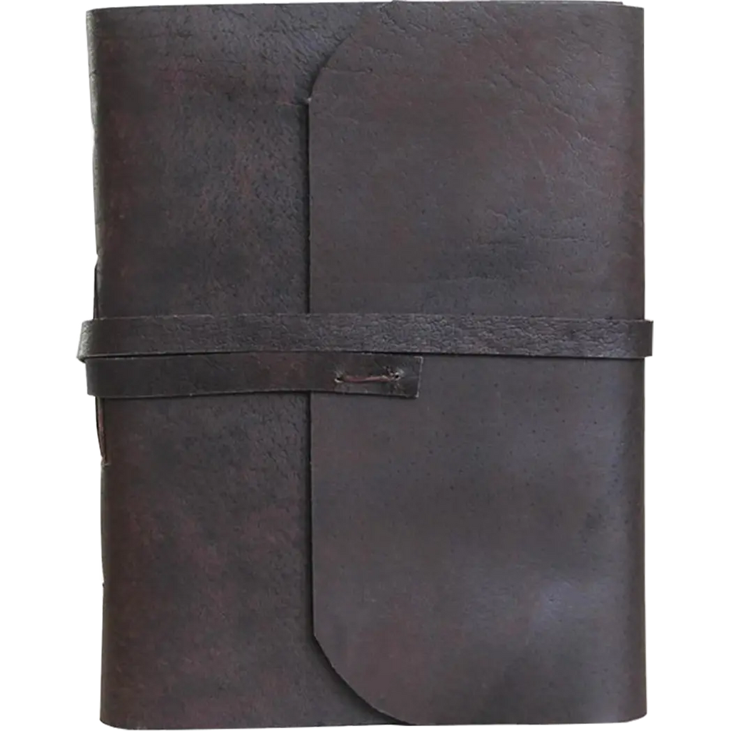 Monk Paper Buffalo Leather Dark Brown Lokta Large Journal-Pen Boutique Ltd