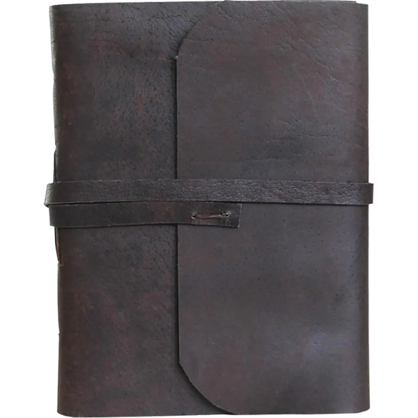 Monk Paper Buffalo Leather Dark Brown Lokta Large Journal-Pen Boutique Ltd