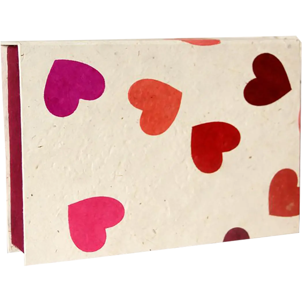 Monk Paper Pink Hearts Lokta Stationery Box Set - LG-Pen Boutique Ltd