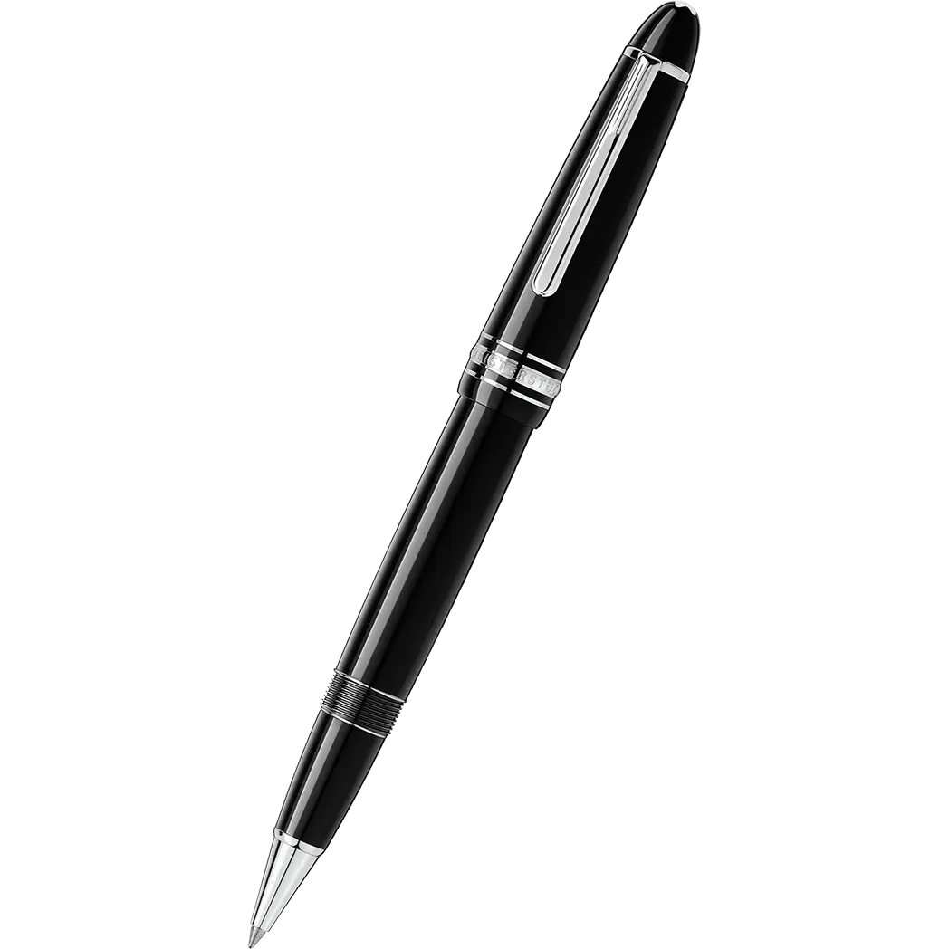 MontBlanc Meisterstuck Rollerball Pen - Black - Platinum Trim - LeGrand-Pen Boutique Ltd
