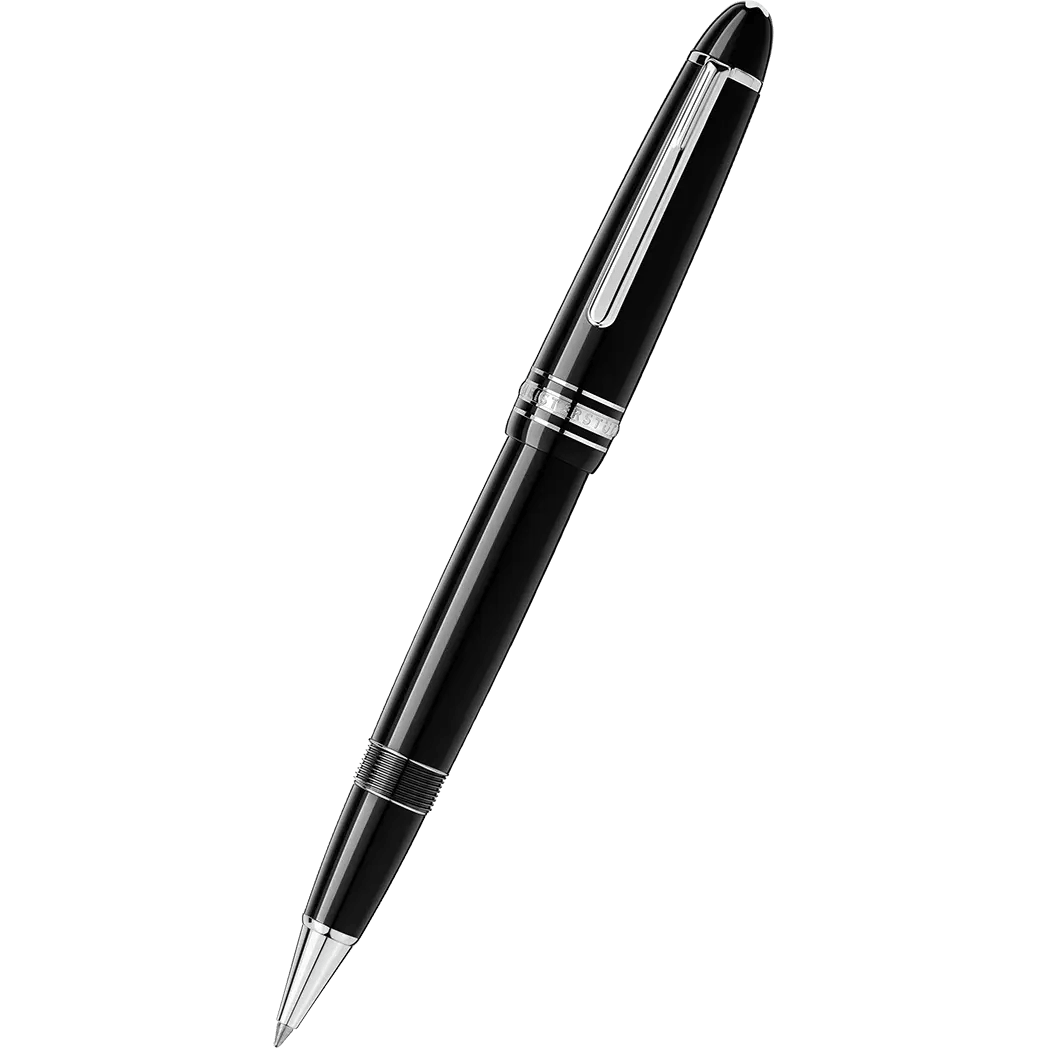 MontBlanc Meisterstuck Rollerball Pen - Black - Platinum Trim - LeGran