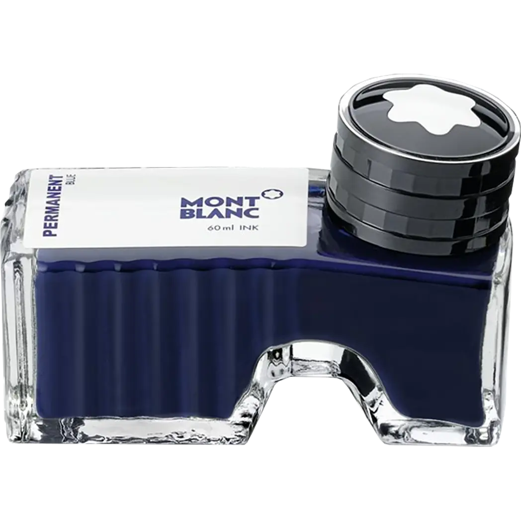 Montblanc Bottled Ink - Permanent Blue - 60ml-Pen Boutique Ltd