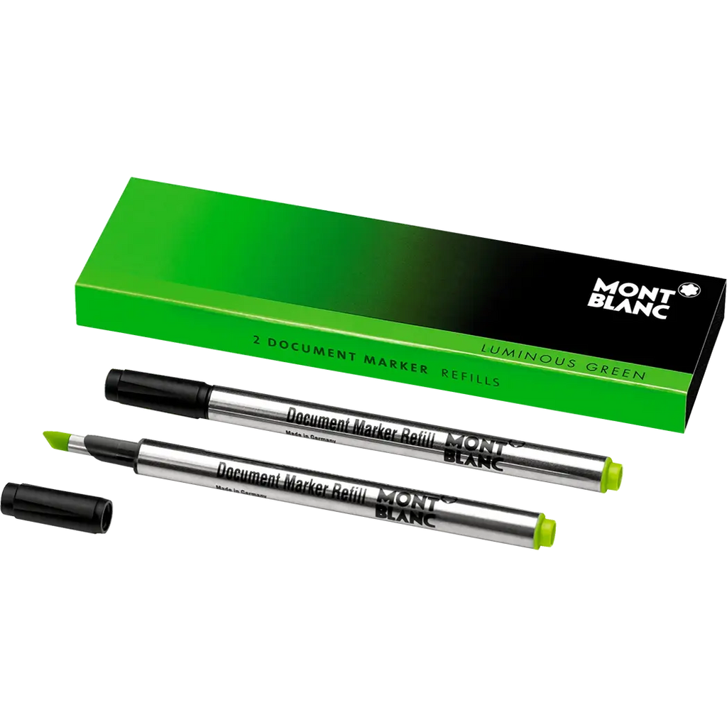 Montblanc Document Marker Refill - Green (2 Per Pack)-Pen Boutique Ltd