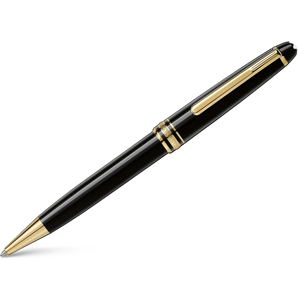 Montblanc Meisterstuck Ballpoint Pen - Black - Gold Trim - Classique-Pen Boutique Ltd