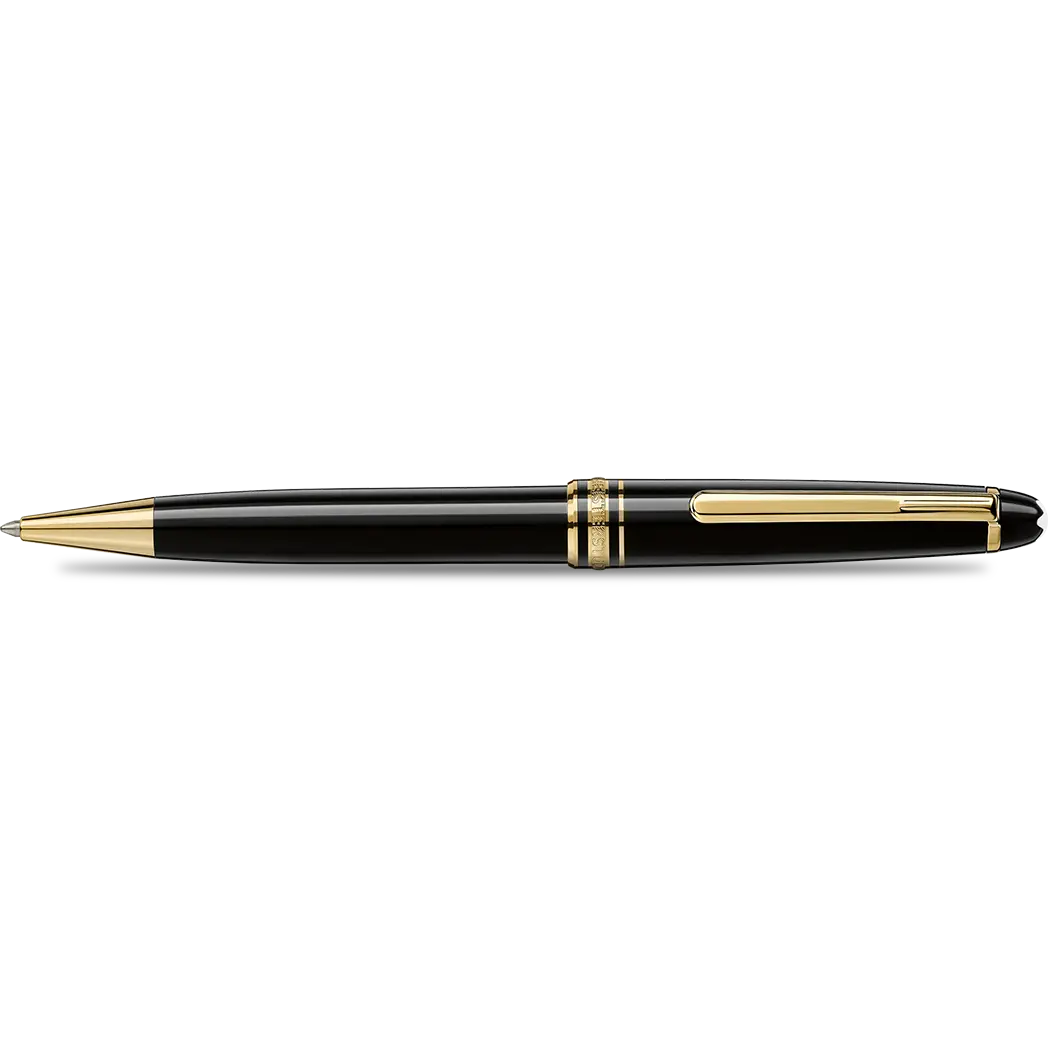 Montblanc Meisterstuck Ballpoint Pen - Black - Gold Trim - Classique-Pen Boutique Ltd