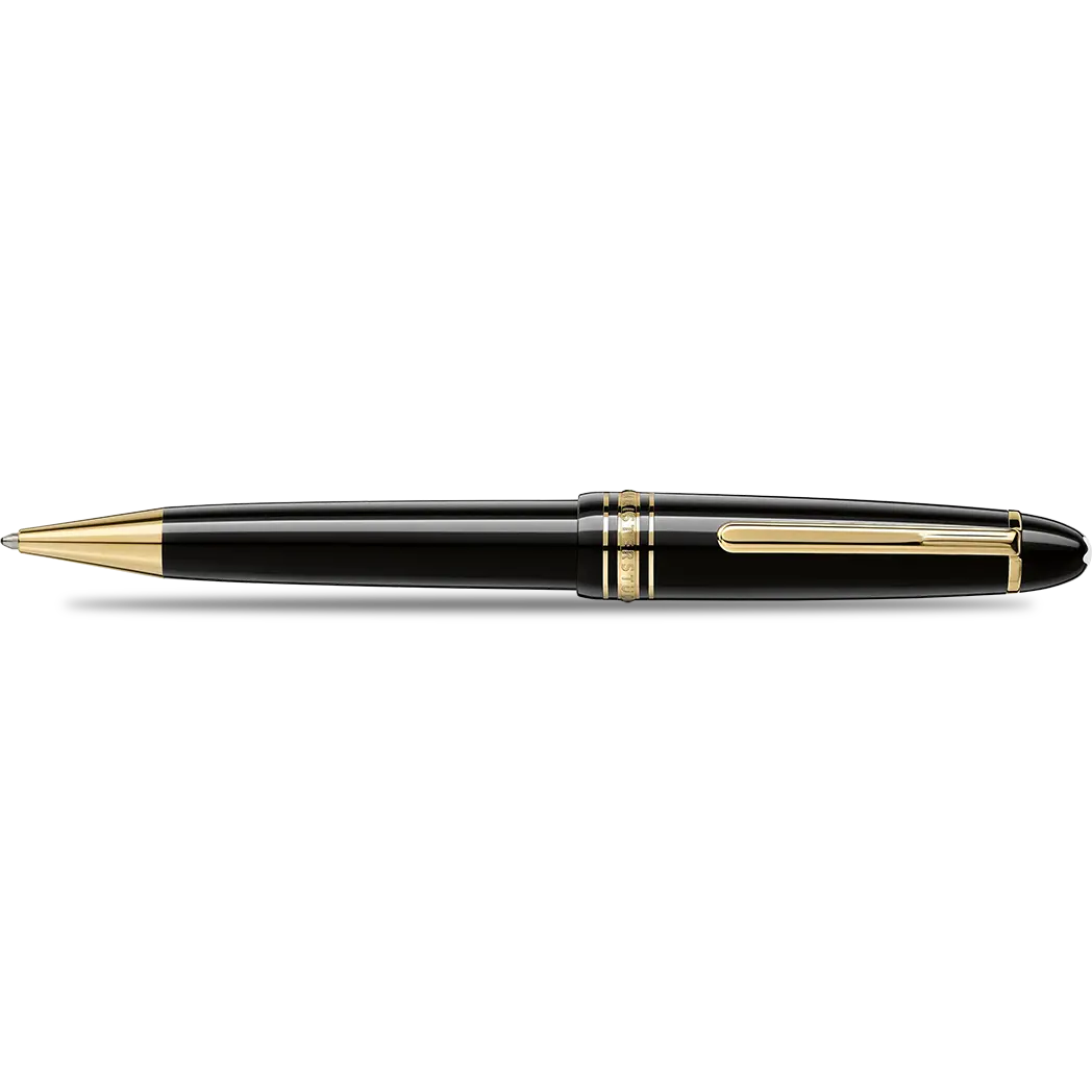 Montblanc Meisterstuck Ballpoint Pen - Black - Gold Trim Montblanc Meisterstuck Ballpoint Pen - Black - Gold Trim