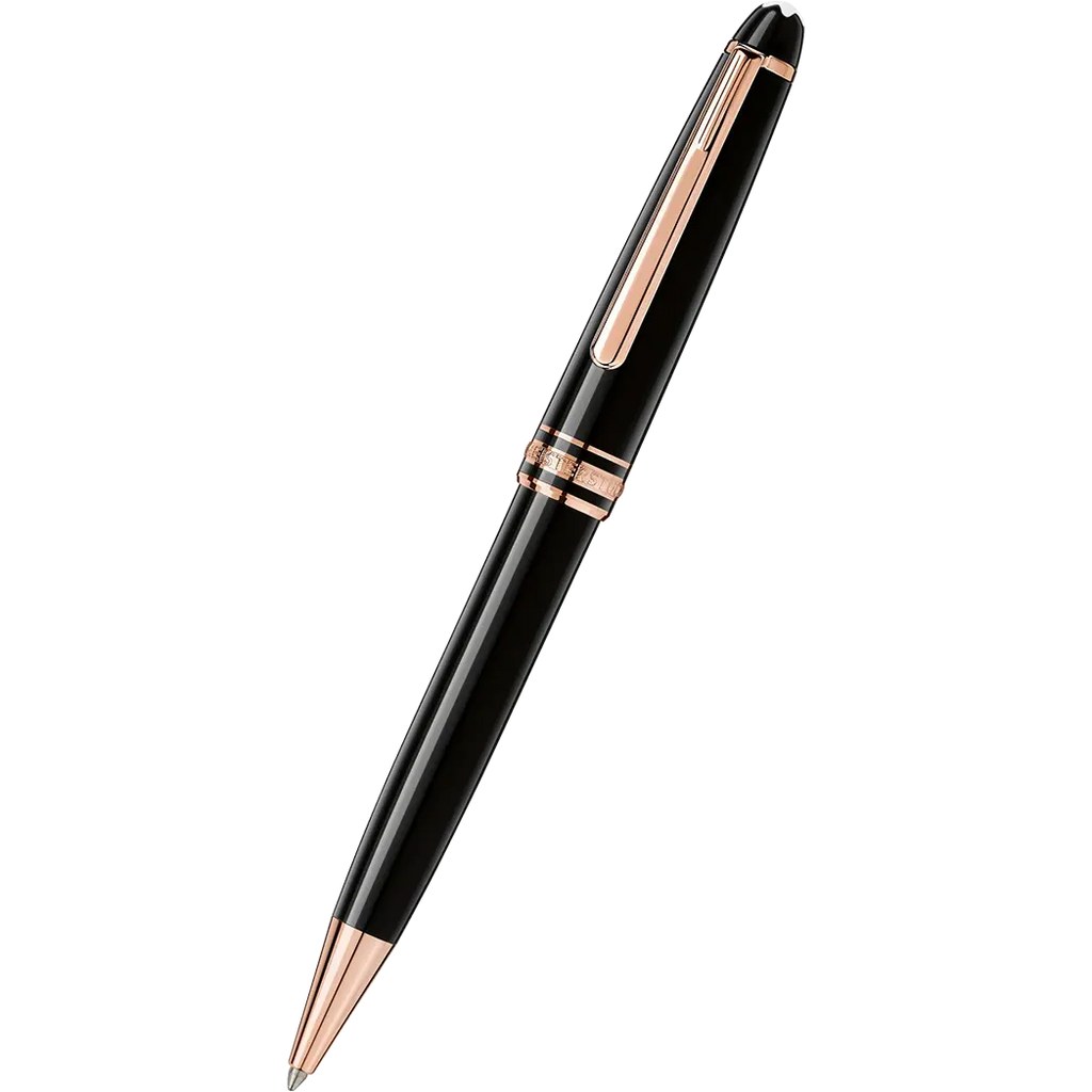 Montblanc Meisterstuck Ballpoint Pen - Black - Red Gold Trim - Classique-Pen Boutique Ltd