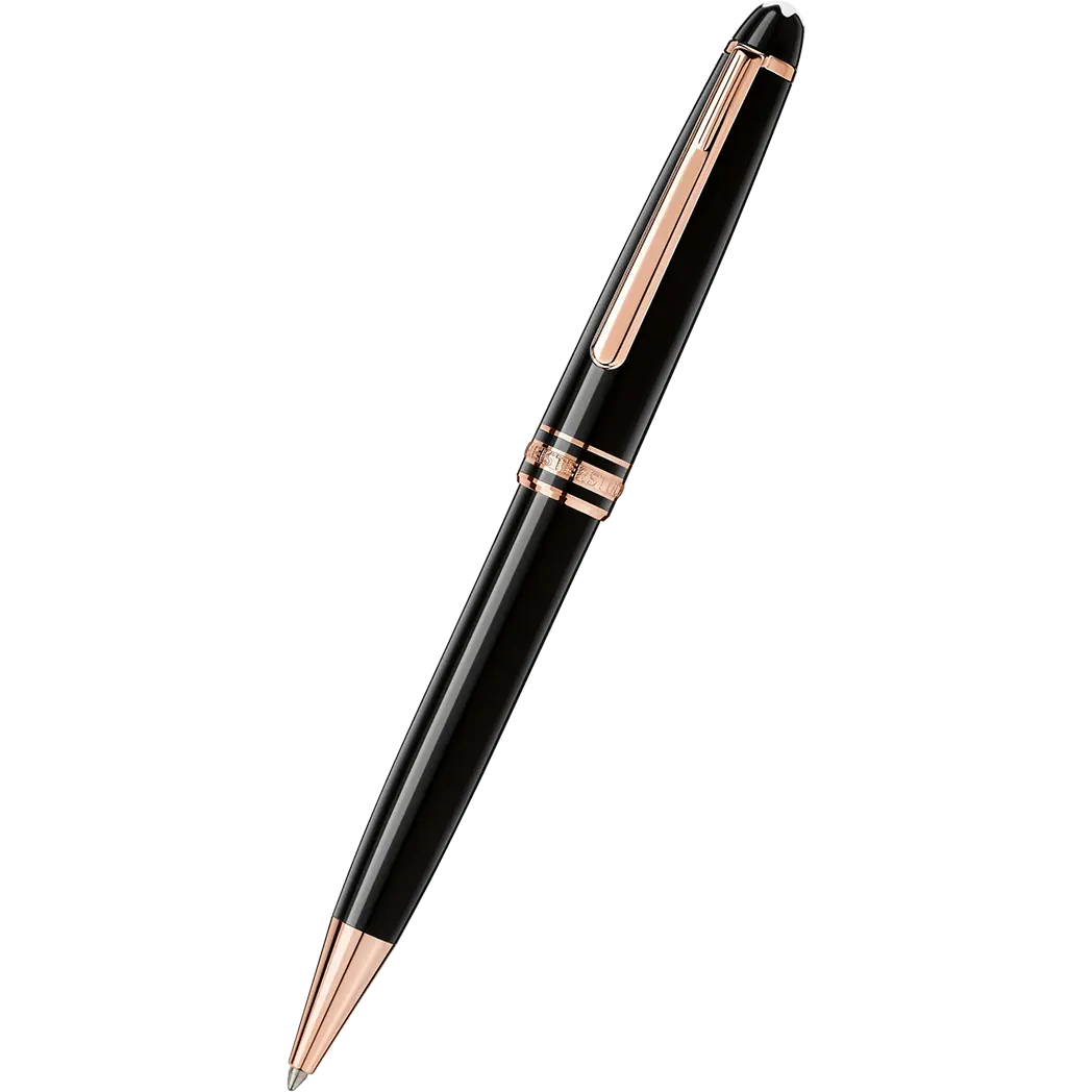 Montblanc Meisterstuck Ballpoint Pen - Black - Red Gold Trim - Classique-Pen Boutique Ltd
