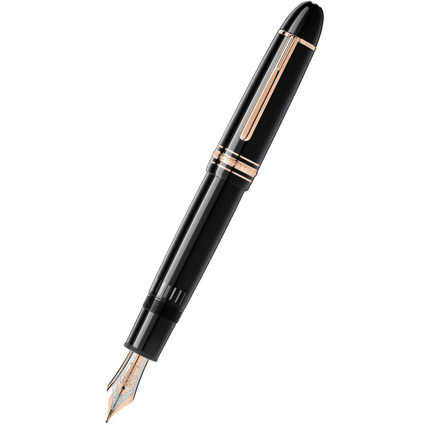 Montblanc Meisterstuck Fountain Pen - 149 Black - Red Gold Trim-Pen Boutique Ltd