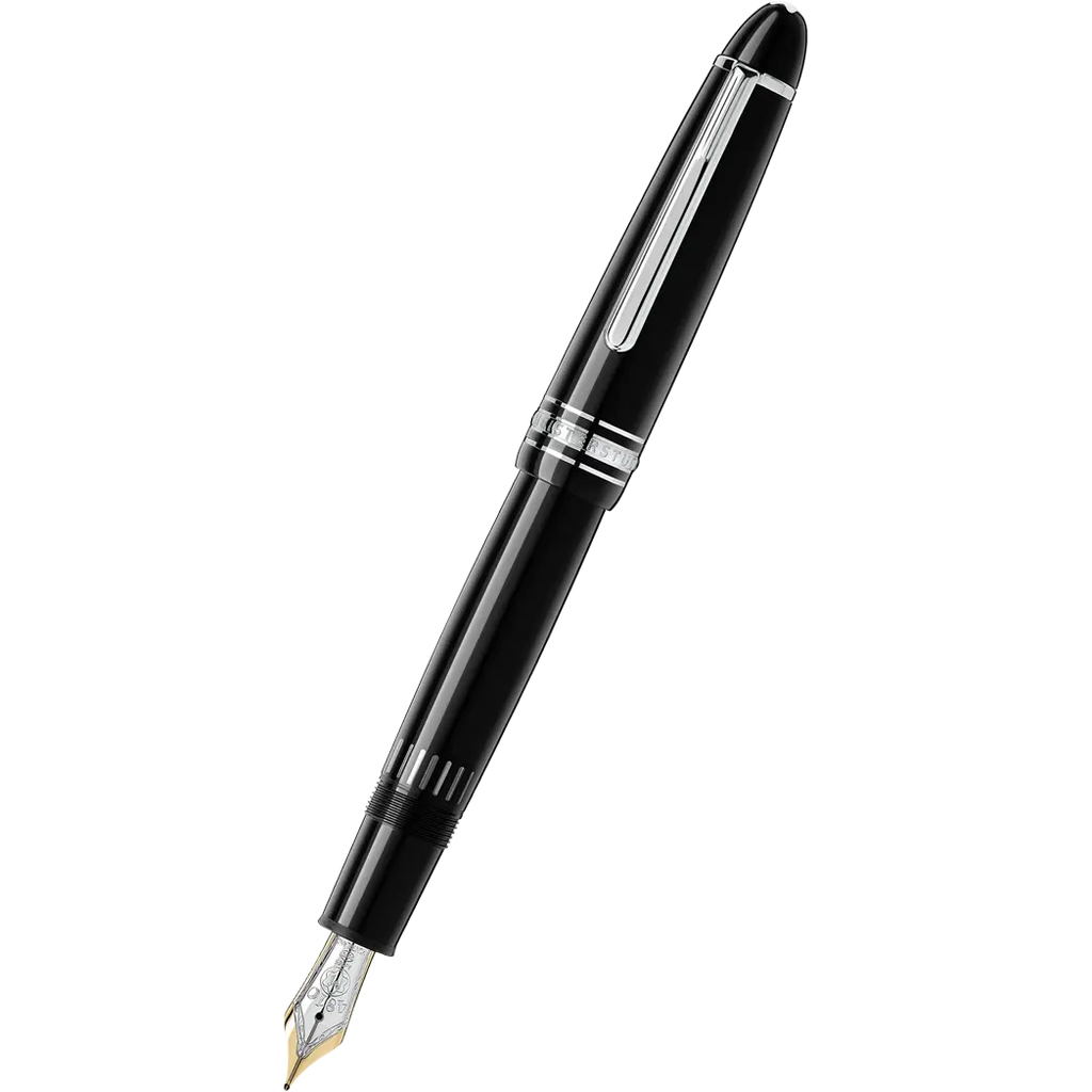 Montblanc Meisterstuck Fountain Pen - Black - Platinum Trim - Legrand - 146 size-Pen Boutique Ltd