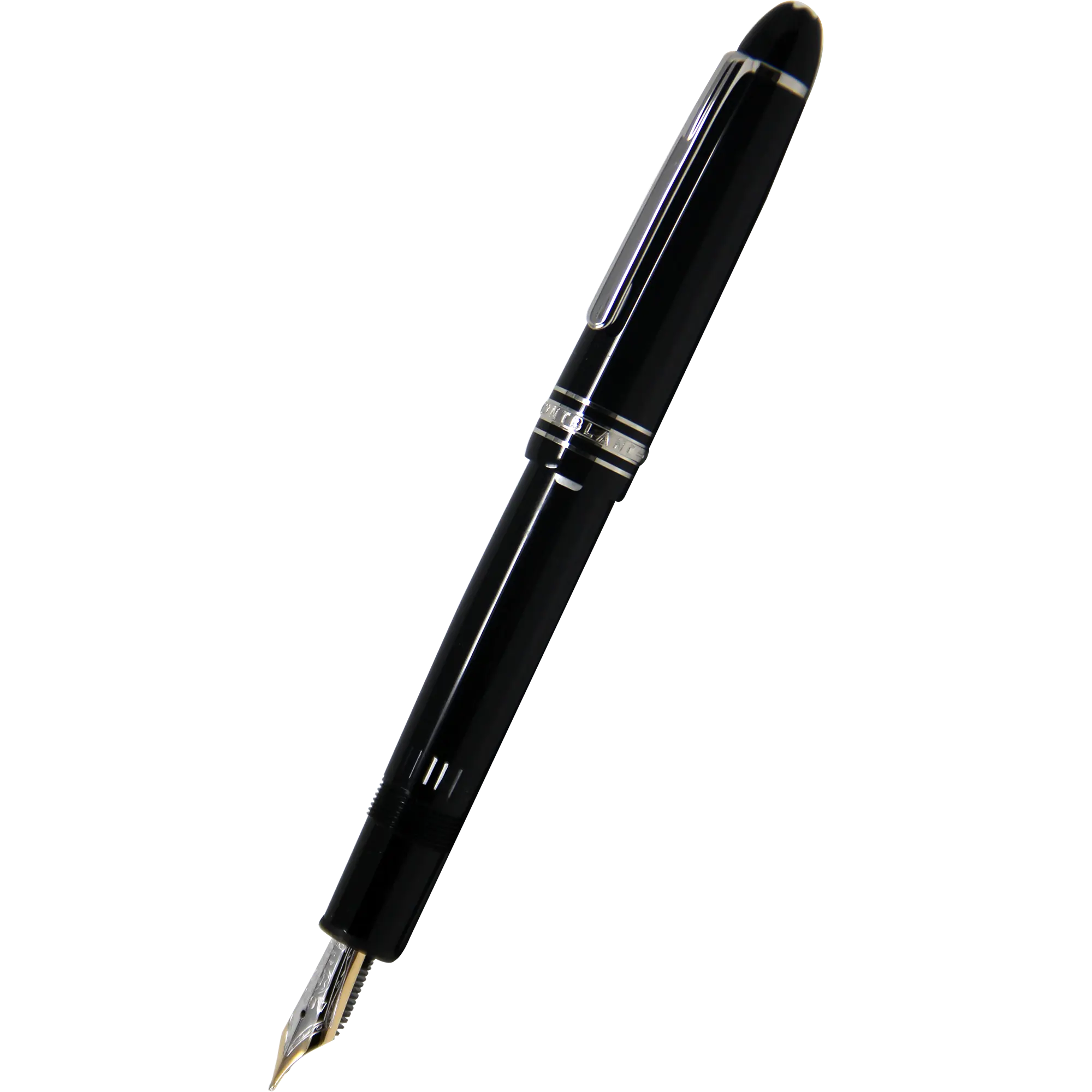 Montblanc Meisterstuck Fountain Pen - Black - Platinum Trim - Legrand Montblanc Meisterstuck Fountain Pen - Black - Platinum Trim - Legrand