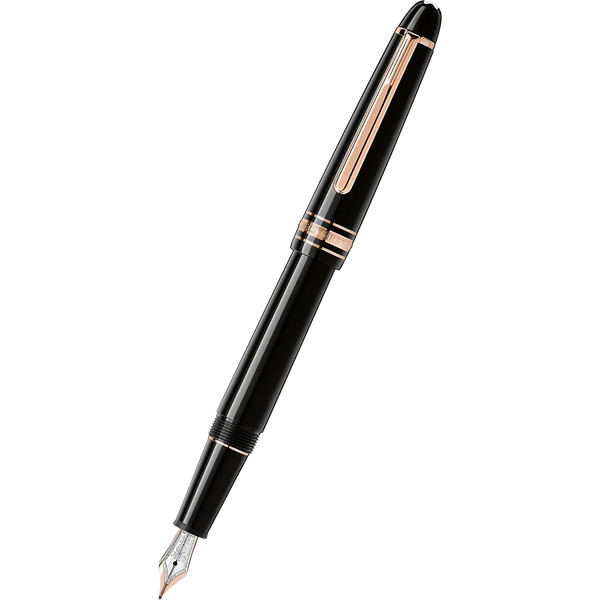 Montblanc Meisterstuck Fountain Pen - Black - Red Gold Trim - Classique-Pen Boutique Ltd