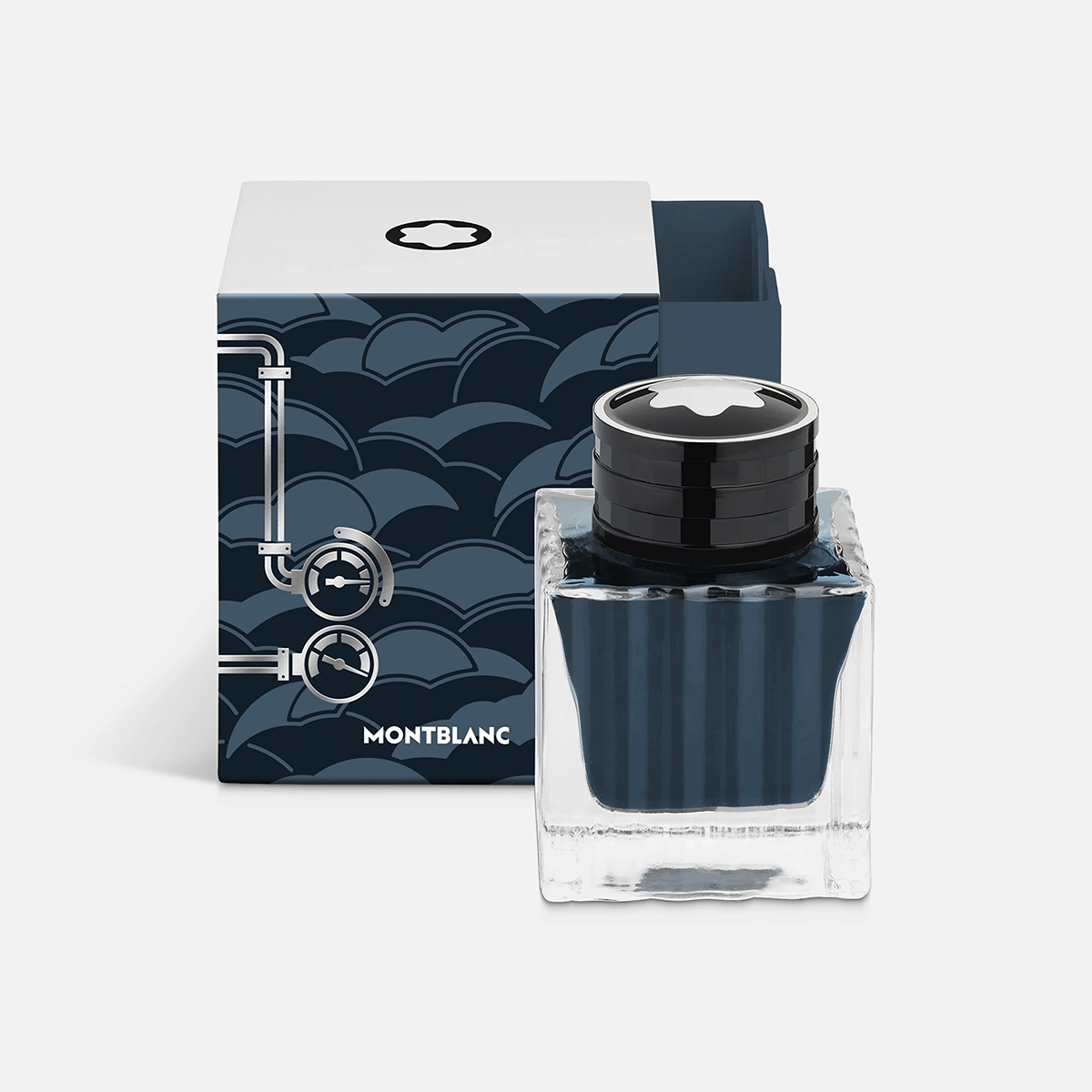 Montblanc Meisterstück Ink Bottle - Around The World in 80 Days - Coal Blue - 50ml-Pen Boutique Ltd