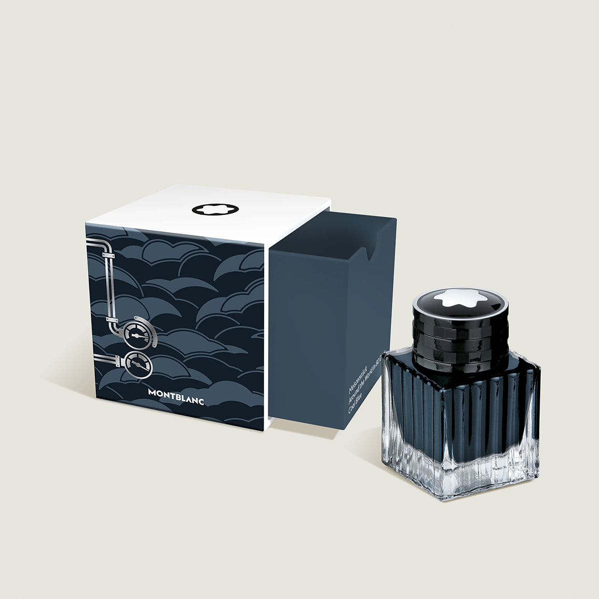 Montblanc Meisterstück Ink Bottle - Around The World in 80 Days - Coal Blue - 50ml-Pen Boutique Ltd