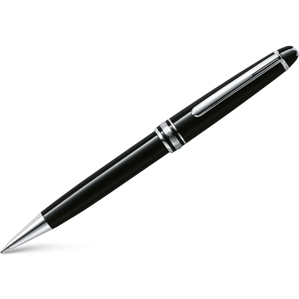 Montblanc Meisterstuck Mechanical Pencil - Black - Platinum Trim - Classique 0.7mm-Pen Boutique Ltd
