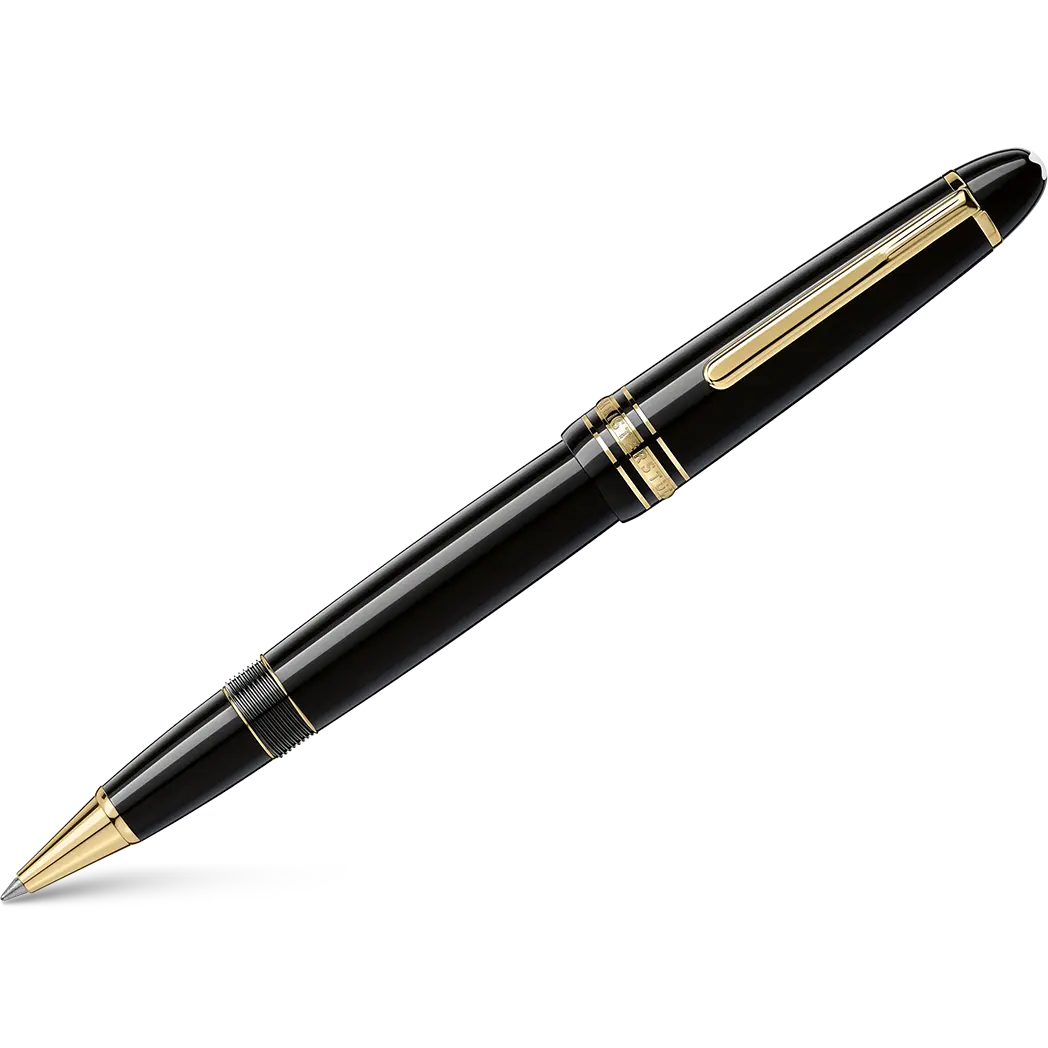Montblanc Meisterstuck Rollerball Pen - Black - Gold Trim - Legrand-Pen Boutique Ltd