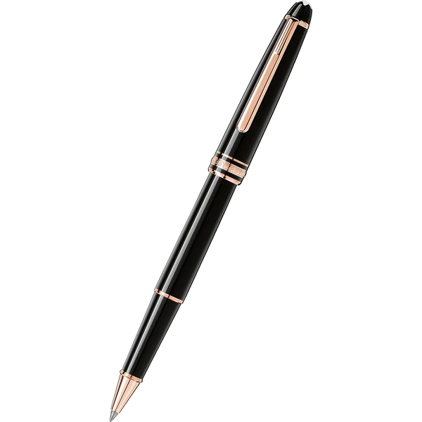 Montblanc Meisterstuck Rollerball Pen - Black - Red Gold Trim - Classique-Pen Boutique Ltd