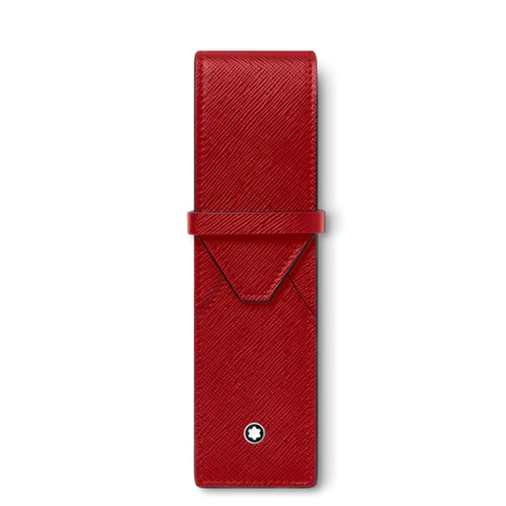 Montblanc Sartorial 2 Pen Pouch - Red-Pen Boutique Ltd