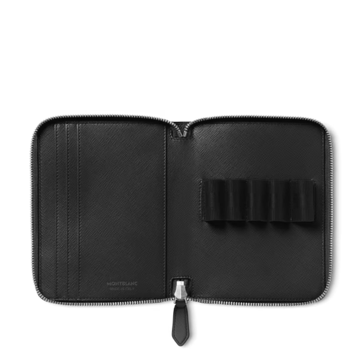 Montblanc Sartorial 5 Pen Pouch - Black (Zipper Closure)-Pen Boutique Ltd