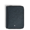 Montblanc Sartorial 5 Pen Pouch - Tweed Blue (Zipper Closure)-Pen Boutique Ltd