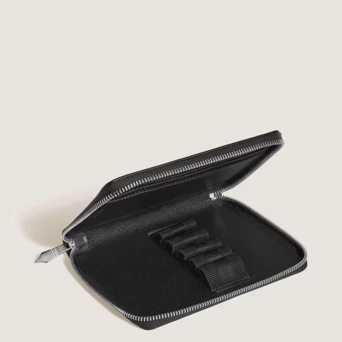 Montblanc Sartorial 5 Pen Pouch - Tweed Blue (Zipper Closure)-Pen Boutique Ltd