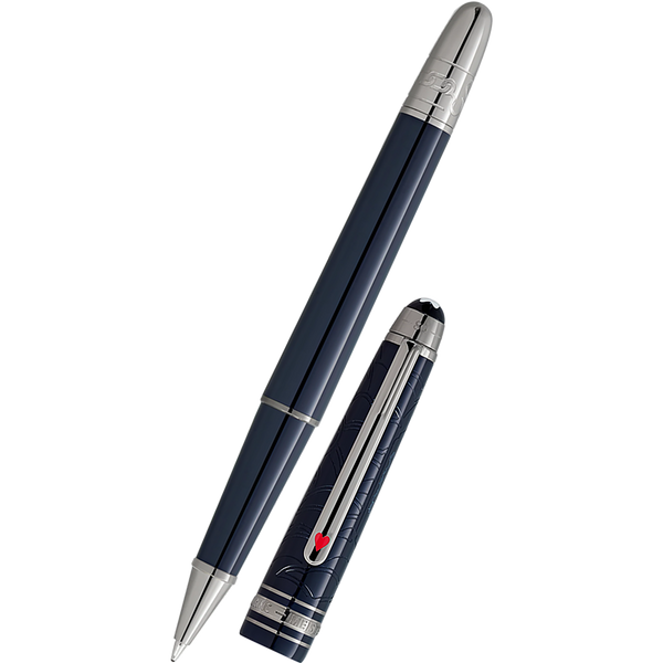 Montblanc 163 Meisterstuck Rollerball Pen - Around the World In 80 Days - Dark Blue Resin (Classique) 2025-Pen Boutique Ltd