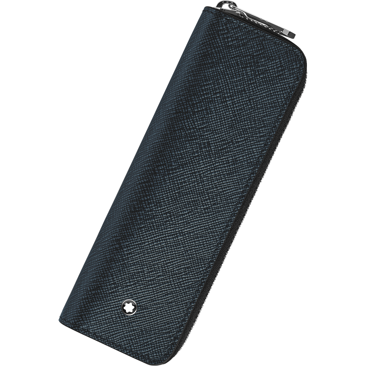 Montblanc Sartorial 1 Pen Pouch - Zipper Closure - Tweed Blue-Pen Boutique Ltd