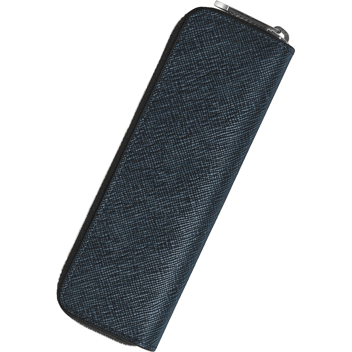 Montblanc Sartorial 1 Pen Pouch - Zipper Closure - Tweed Blue-Pen Boutique Ltd